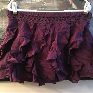 Free People Ruffled Mini Skirt